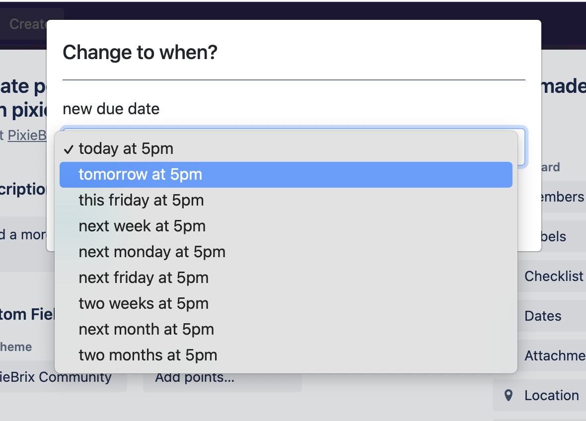 Set relative due dates