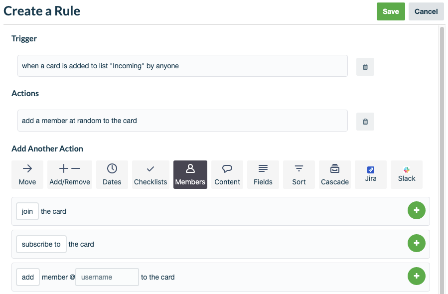 An image showing how to create an automation rule in Butler